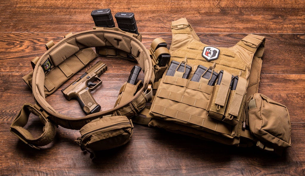 TAG Multi-Caliber MOLLE Pistol Pouch Double Mag Carrier Military