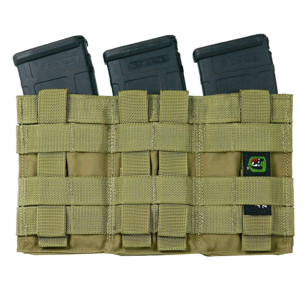 Tactical Molle Triple Magazine Pouch Open Top/Closed 5.56 .223