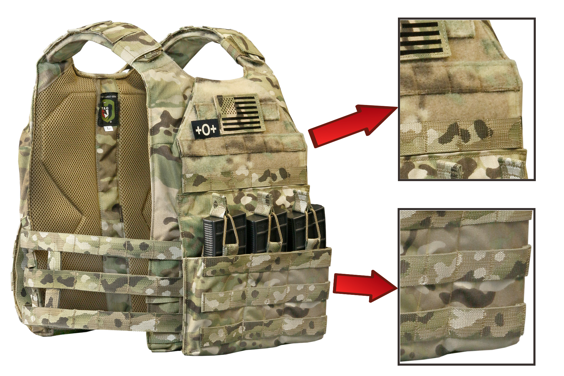 Close-Up of PALS on TAG's Skeletal Vanguard Plate Carrier